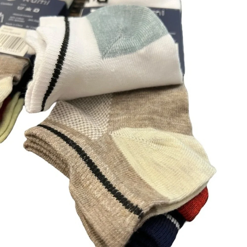 No-Show Mens Socks 6 Pairs Cotton Blend Shoe Size 7-12 Colorblock NWT Everyday‎